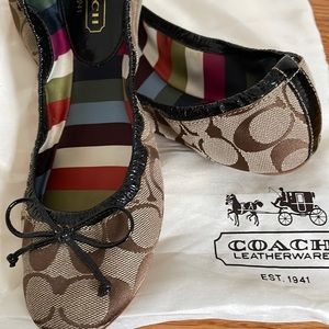 Coach Black Flats